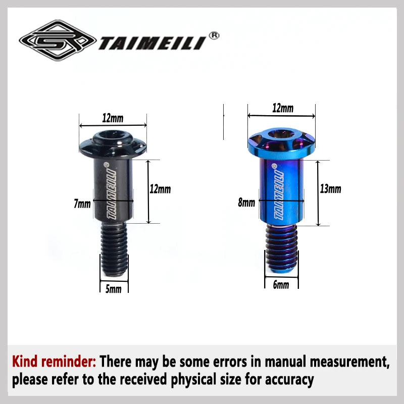 TAIMEILI 1pcsTitanium alloy pedal motorcycle drum brake horn screw drum brake screw