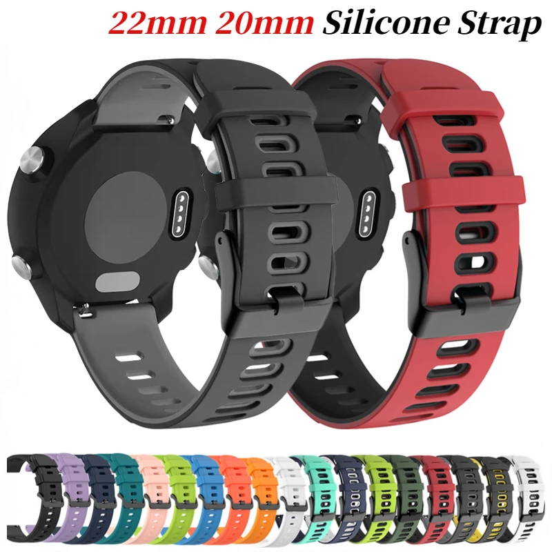 

22mm 20mm Silicone Strap for Samsung Watch 5/4/3 40mm/44mm Huawei Watch3/GT3 Sport Wristband Bracelet For Amazfit GTR/GTS Correa