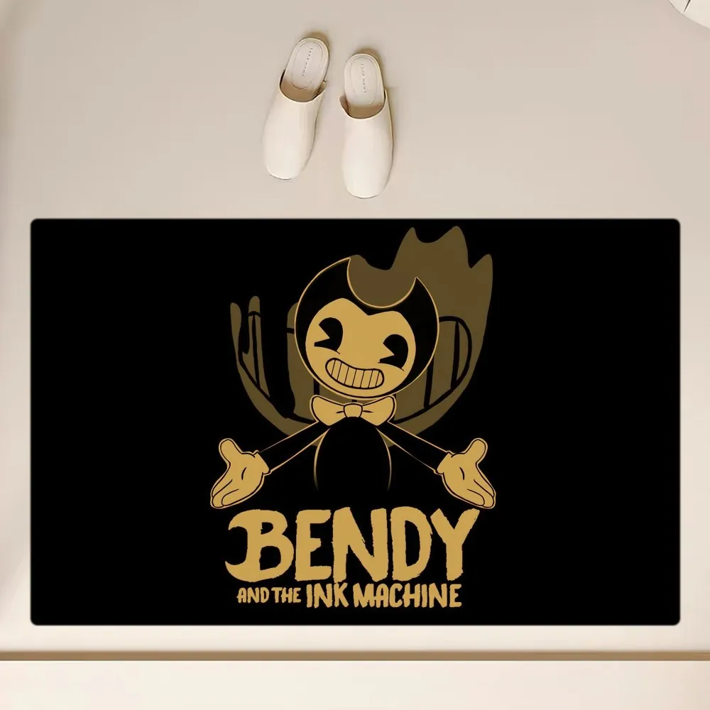 B-Bendy and the ink Machines Game Floor Mat  Anti-Slip Bathroom Kitchen Bedroom Living Room Entrance Rug Home Decor