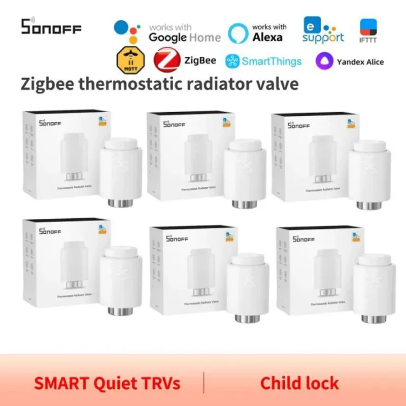 SONOFF TRVZB صمام التحكم Zigbee 3.0 درجة الحرارة المنزل الذكي سهل مايكرو APP التحكم عن بعد عبر eWeLink Alexa Google ZBDongle-P