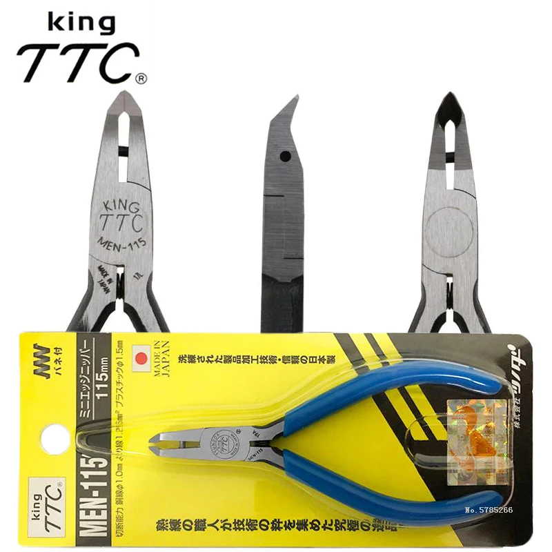 Japan TTC Kakuda Model Plastic Nozzle Cutting Pliers 5 Inch Imported Tip Diagonal Pliers 45 Degree Bevel Angle MEN-115