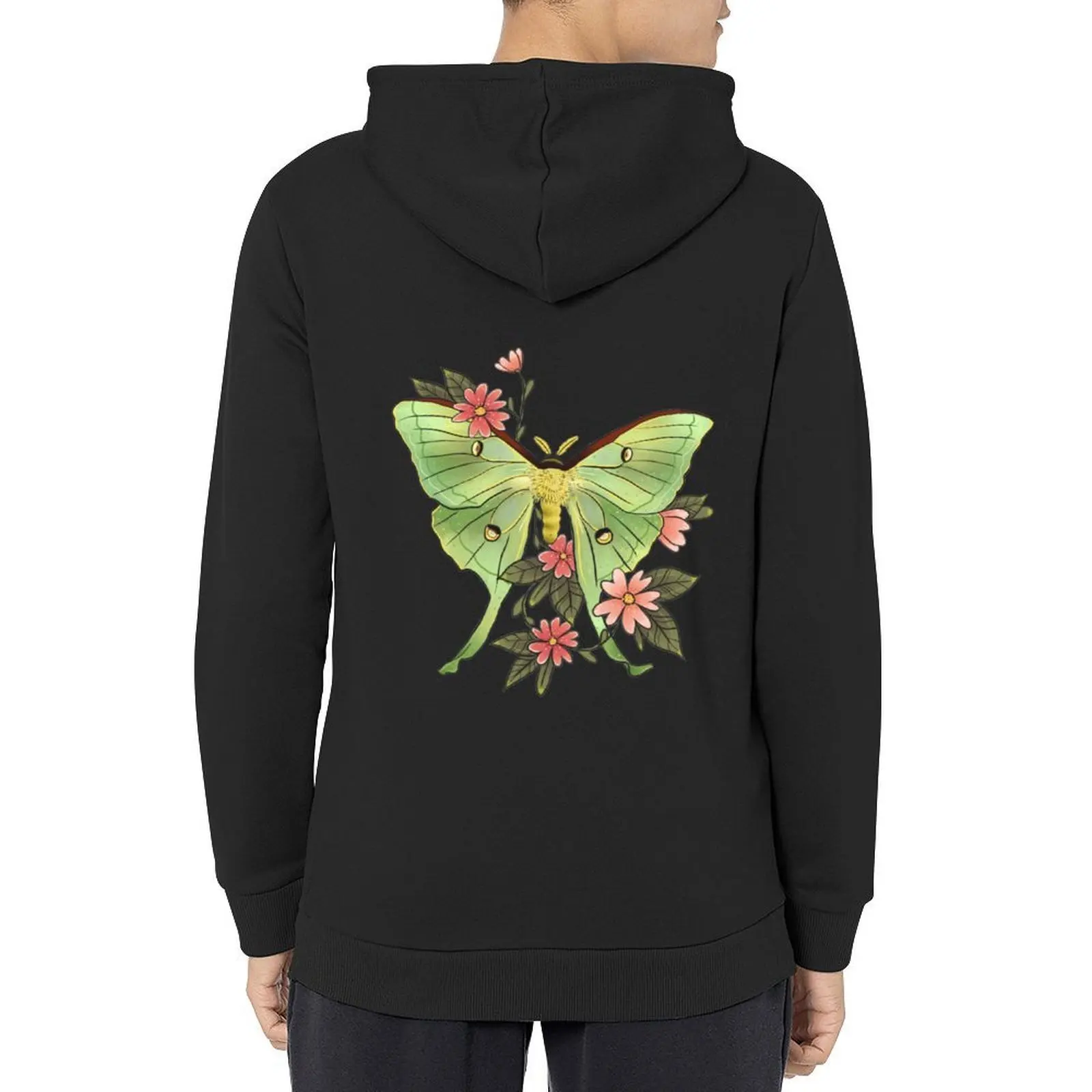 

Actias Luna moth soft green Hoodie autumn korean clothes clothes for men men's clothing new hoodies and sweatshirts