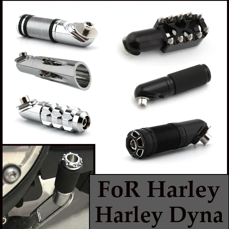 

For Harley Dyna 1991-2017 With Hoop Style Kickstand Motorcycle Kickstand Footrest Pedal Foot Pad Extension Aluminium alloy