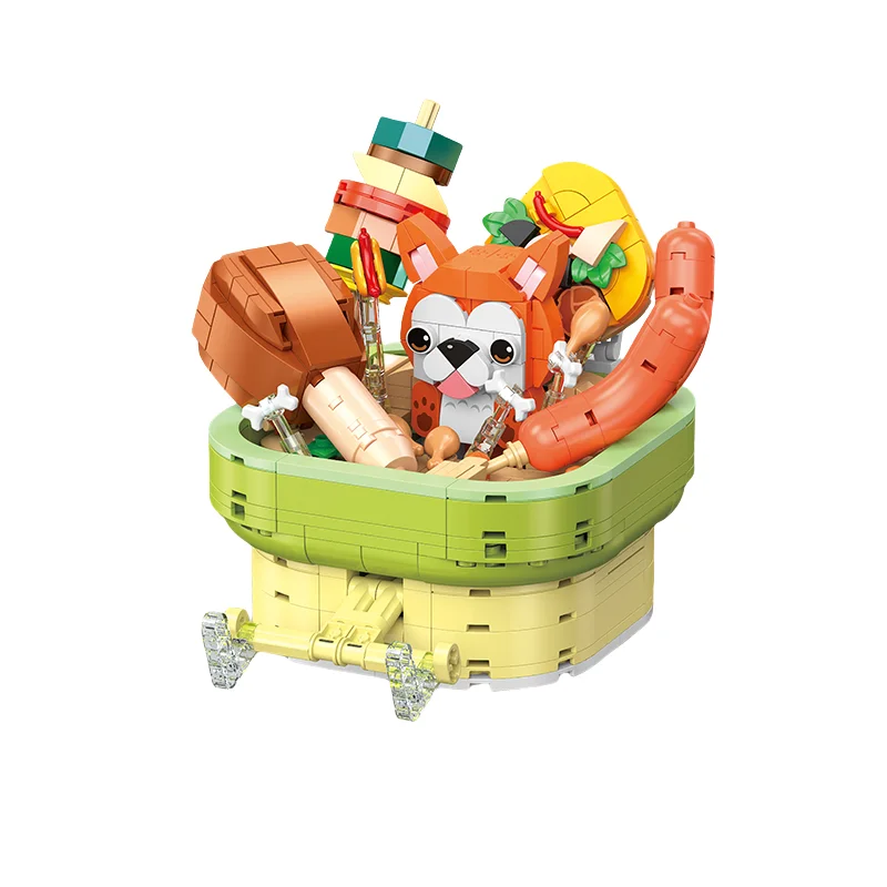 KNEW BUILT-figuras divertidas para mascotas, juguetes de bloques de construcción, doble como soporte para teléfono, decoración y rompecabezas que aumenta el cerebro, regalos de vacaciones ideales para niños