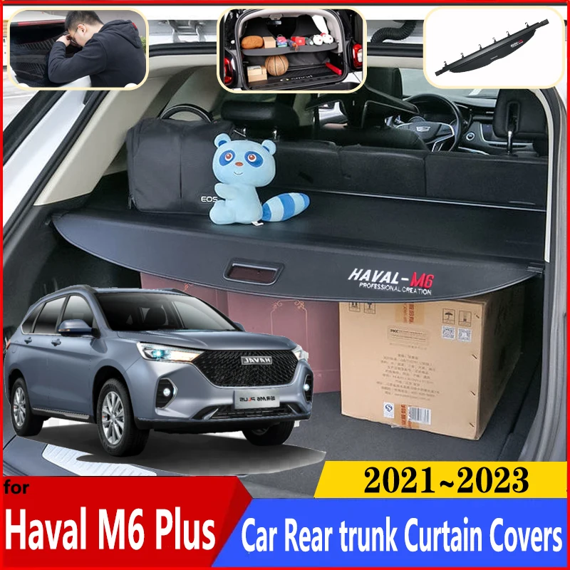 

Car Trunk Curtain For Haval M6 M6 Plus 2021 2022 2023 Auto Trunk Luggage Curtain Retractable Covers Anti-peeping Car Accessories