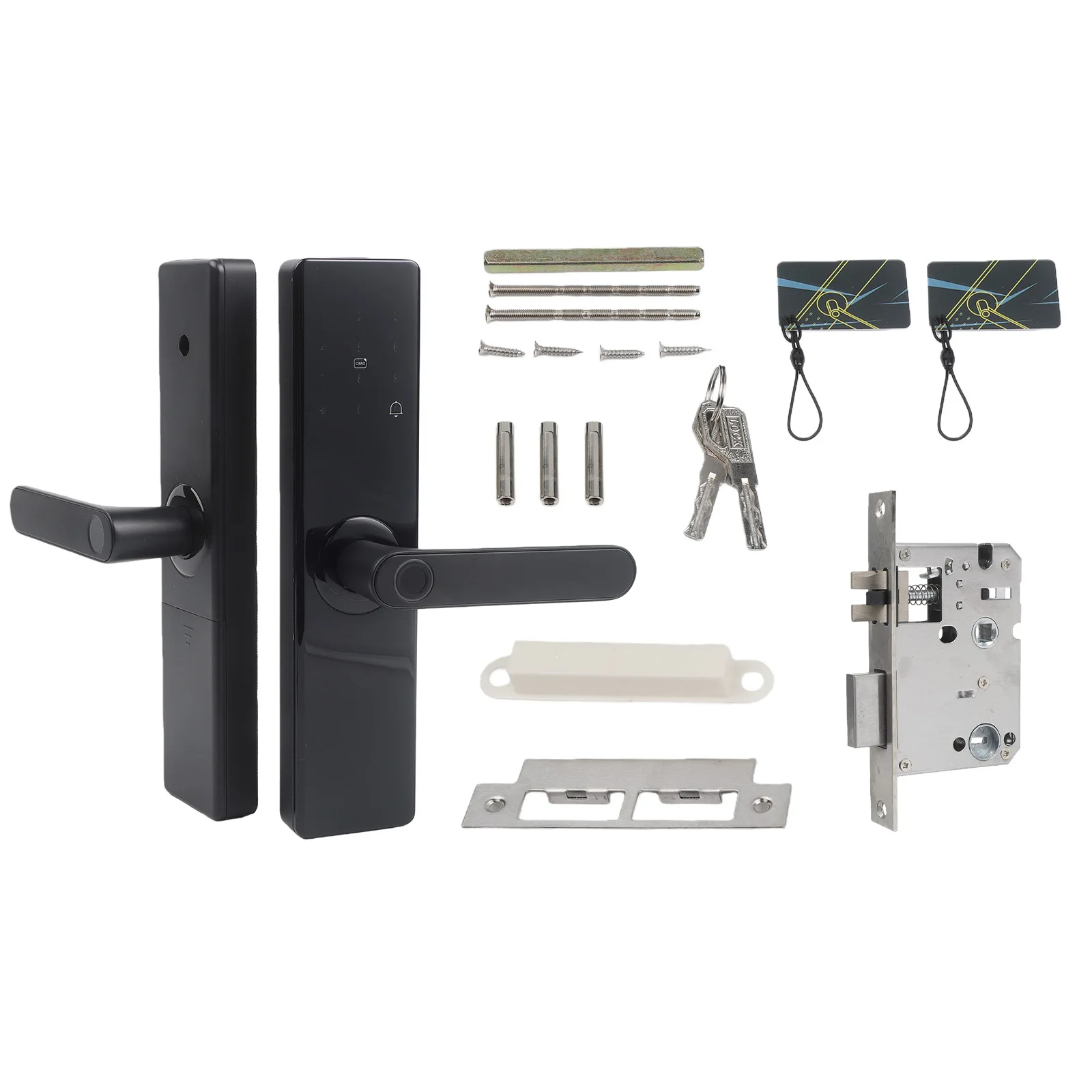

Home Entry Office Security Fingerprint Door Lock Mobile App Control 300 User Credentials 360-degree Recognition
