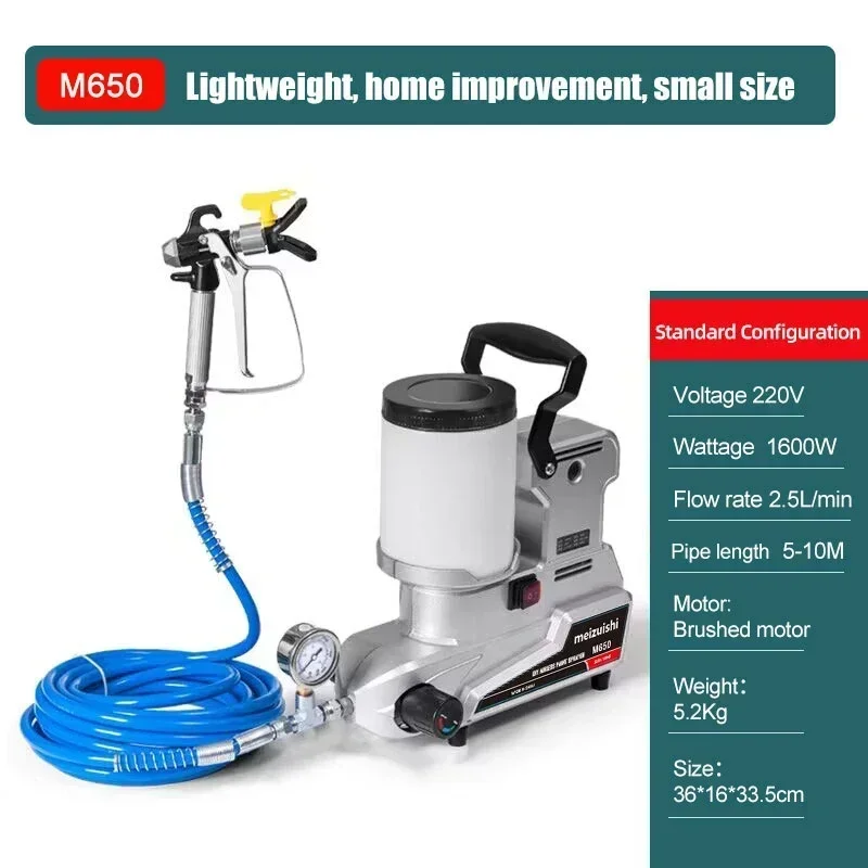 1600W Multifunctional Small Por Airless Paint Sprayer Machine High  for Home Wall Painting