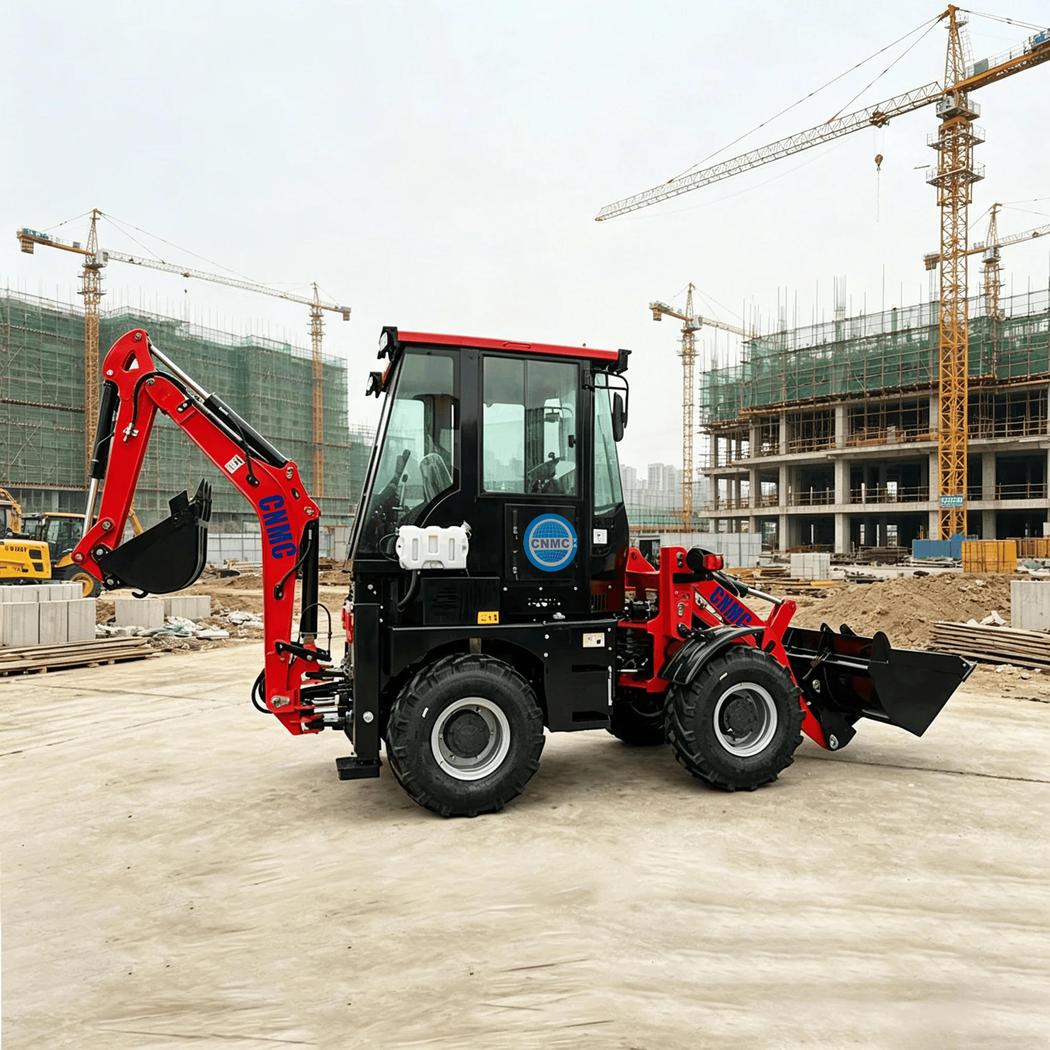 

CN 10-15 Backhoe Excavator Digger Two-End Operation 4x4 Wheel Excavator Loader Multifunctional EPA CE Certified Garden Farm Use