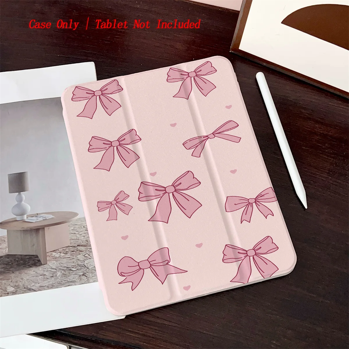 

Cute Pink Bowknot Case for iPad Pro 11/Air 10.9/Mini 6 - Shockproof Wear-Resistant