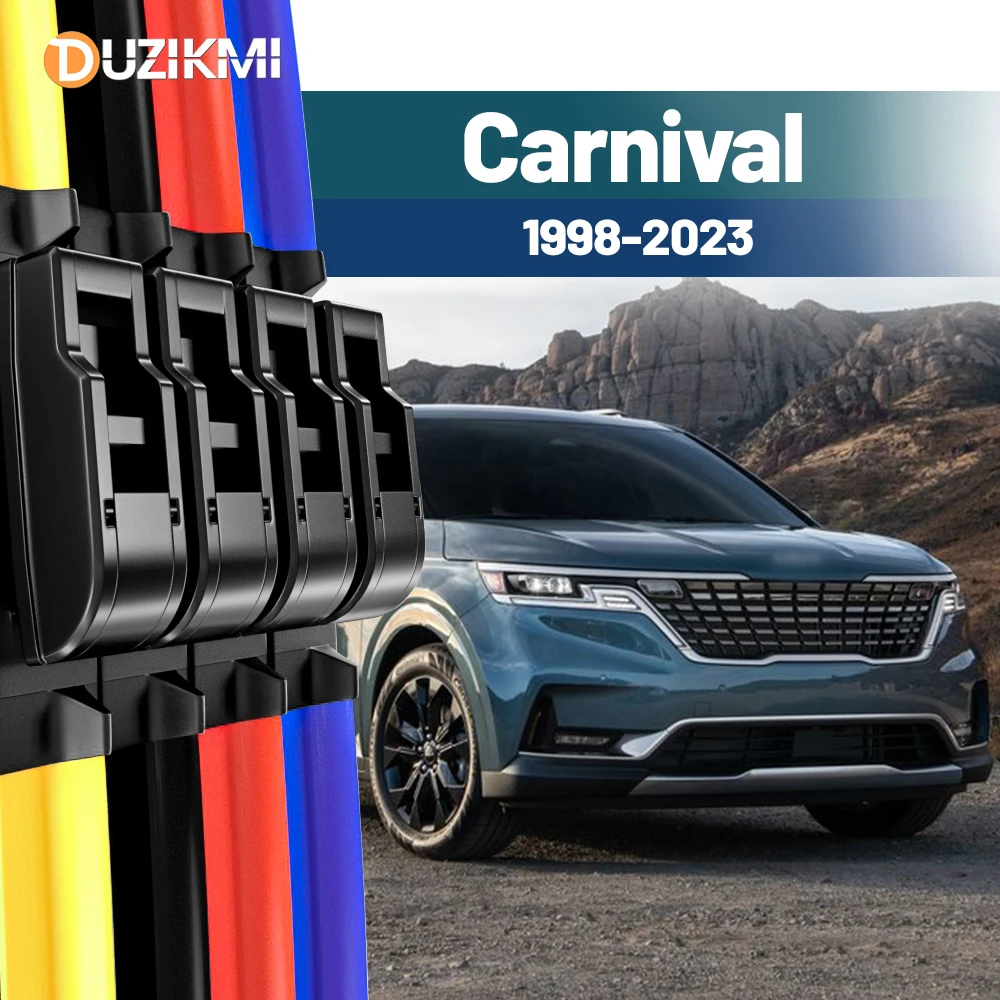 Für Kia Carnival 1998–2023 2013 2014 2015 2016 2017 2018 2019 2020 2021 2 Stück Frontscheibe Scheibenwischerblätter Rot Blau