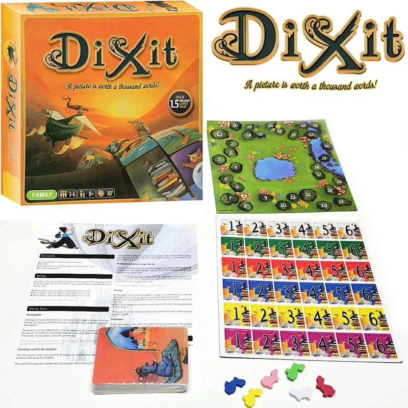 Dixit Board Cards Game Fun Family Storytelling Game Odyssey English Dixit Anniversary Expansion Creative Storytelling Cards Game