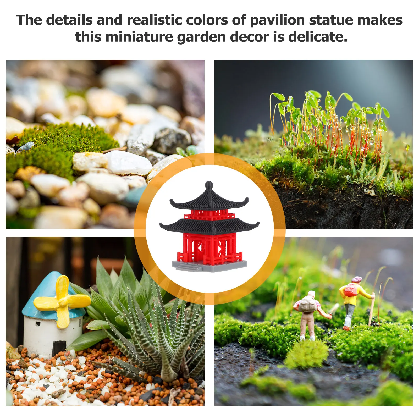 ศาลาจำลองขนาดเล็ก งานฝีมือประณ - Bonsai Garden Landscape Design บทวิจารณ์และราคา