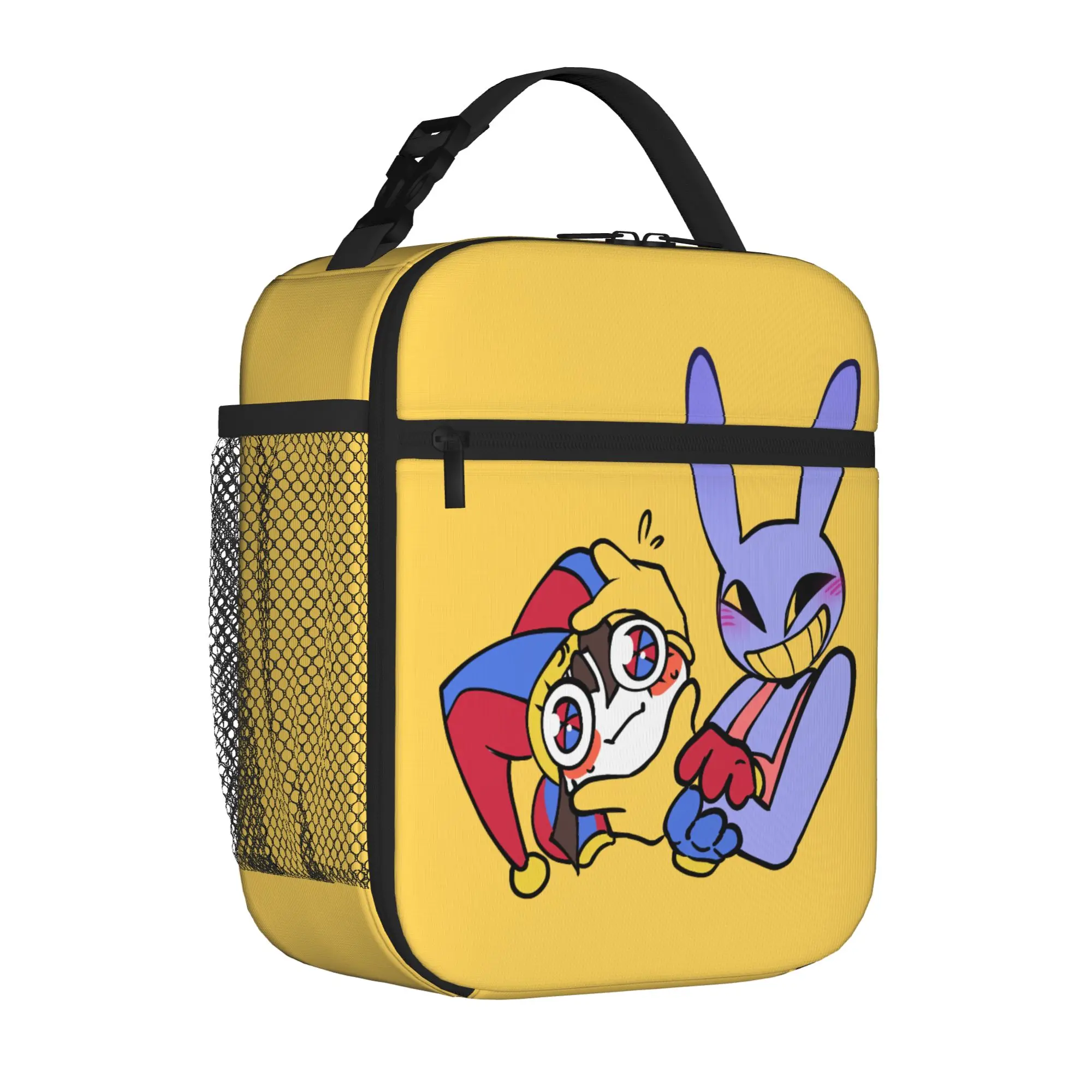 Pomni And Jax Cartoon Digitals Circus Thermal Insulated Lunch Bag for Office  Portable Bento Box Thermal Cooler Food Box