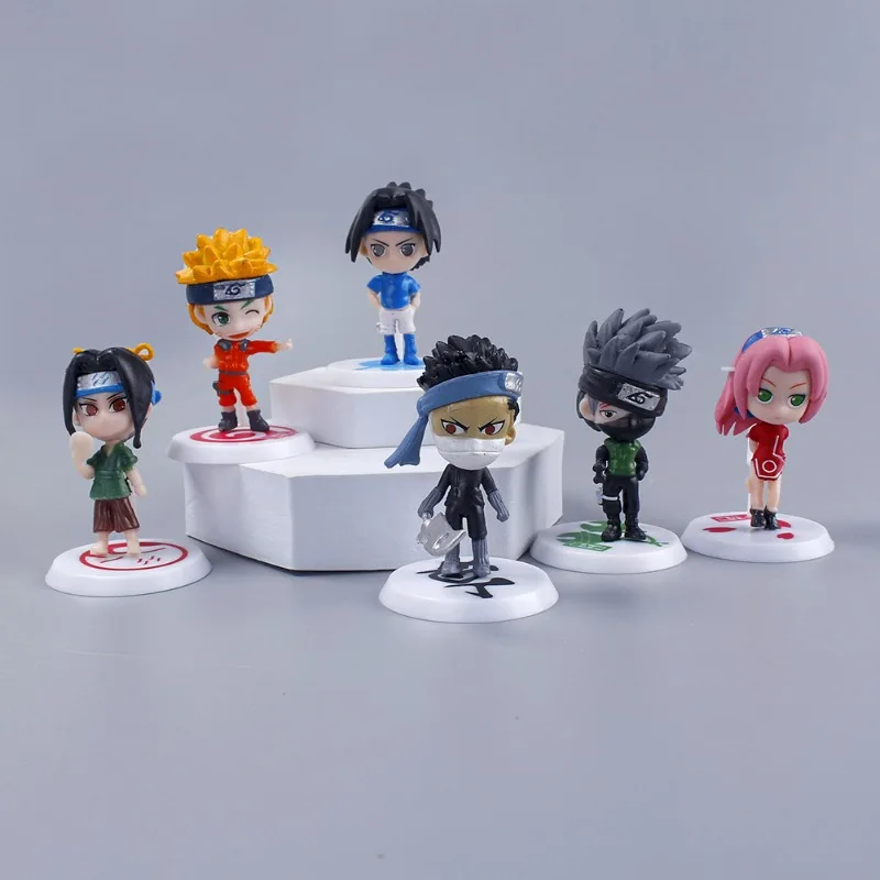 

7cm Naruto Anime Figure naruto Sasuke Sakura Pendant toys model Action Figures statue Collection Desktop decoration kids Gifts