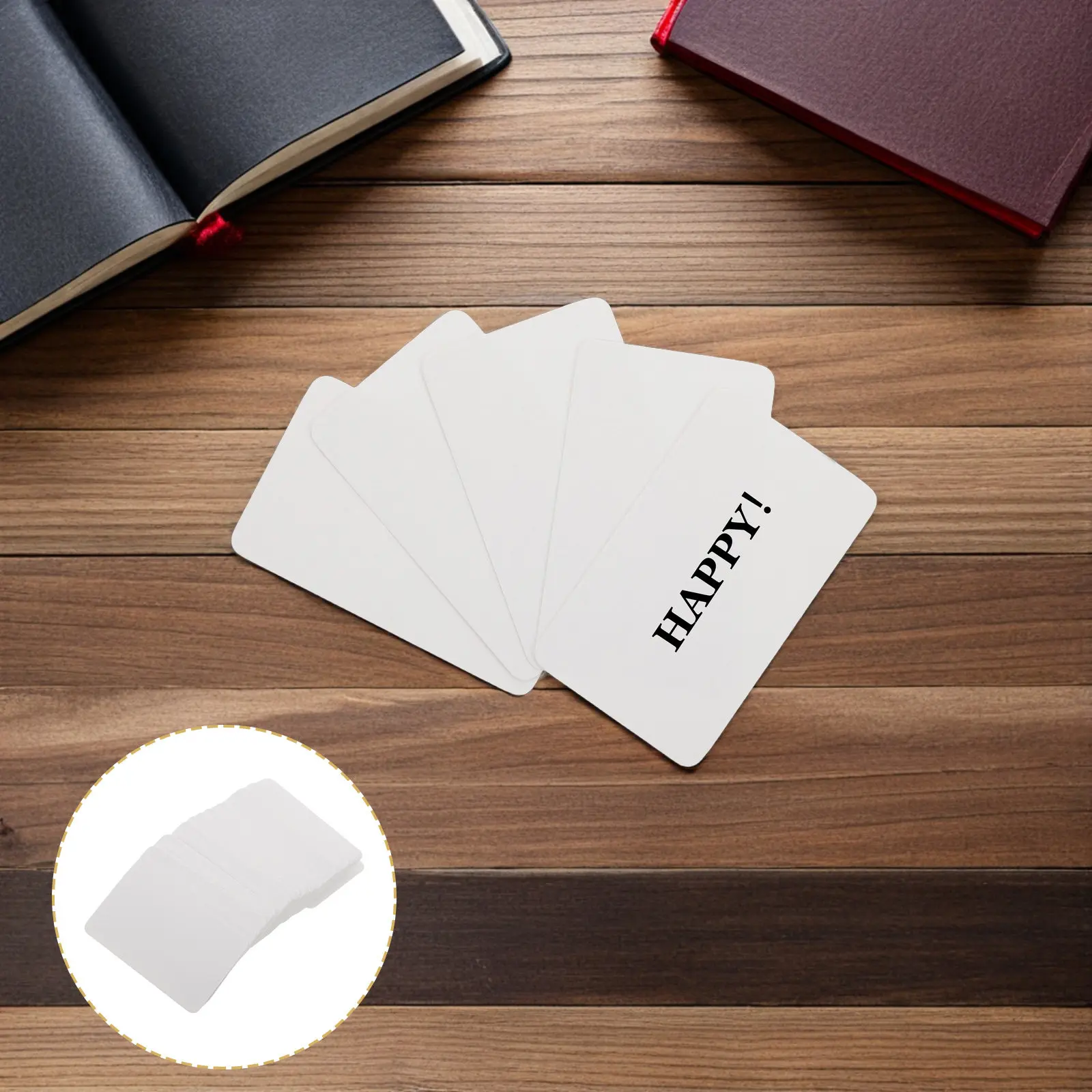 

200Pcs Blank Word Cards Double Sided White Cardstock Ideal for Vocabulary Learning Study Flashcards Revision Classroom Supplies