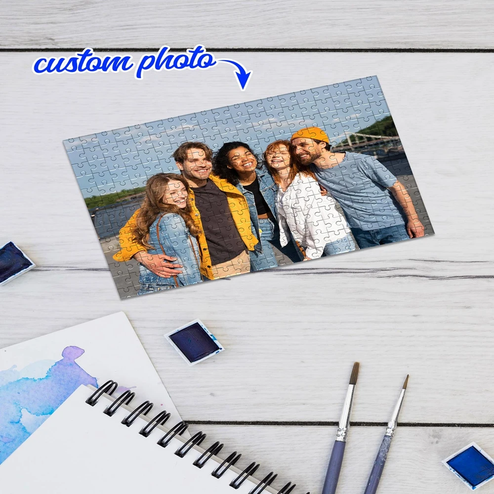 35/150/300/500 pièces – Vente Flash : Puzzles photo personnalisables pour amis, famille, décoration et jouets éducatifs