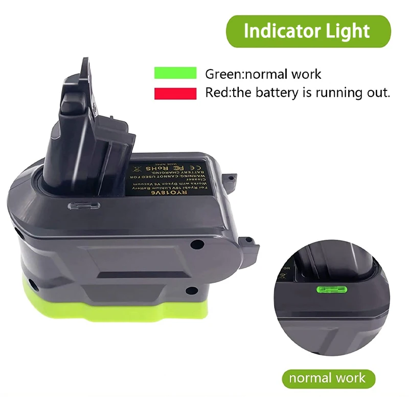 Adapter do konwersji akumulatora Ryobi 18V na akumulator Dyson V6 V7 V8 do odkurzaczy ręcznych Dyson V6 V7 V8, zamiennik akumulatorów P107 P108