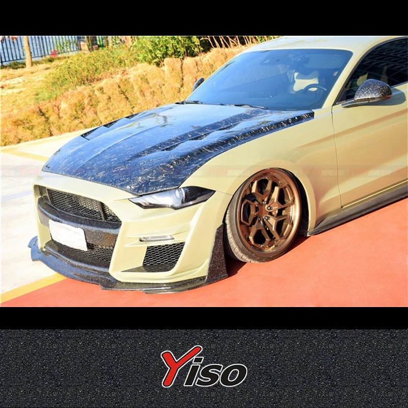 Suitable for 2018-2019 Mustang carbon fiber hood Mustang Engine Cover New Mustang 2018-2019 Mustang AC Machine AC hood
