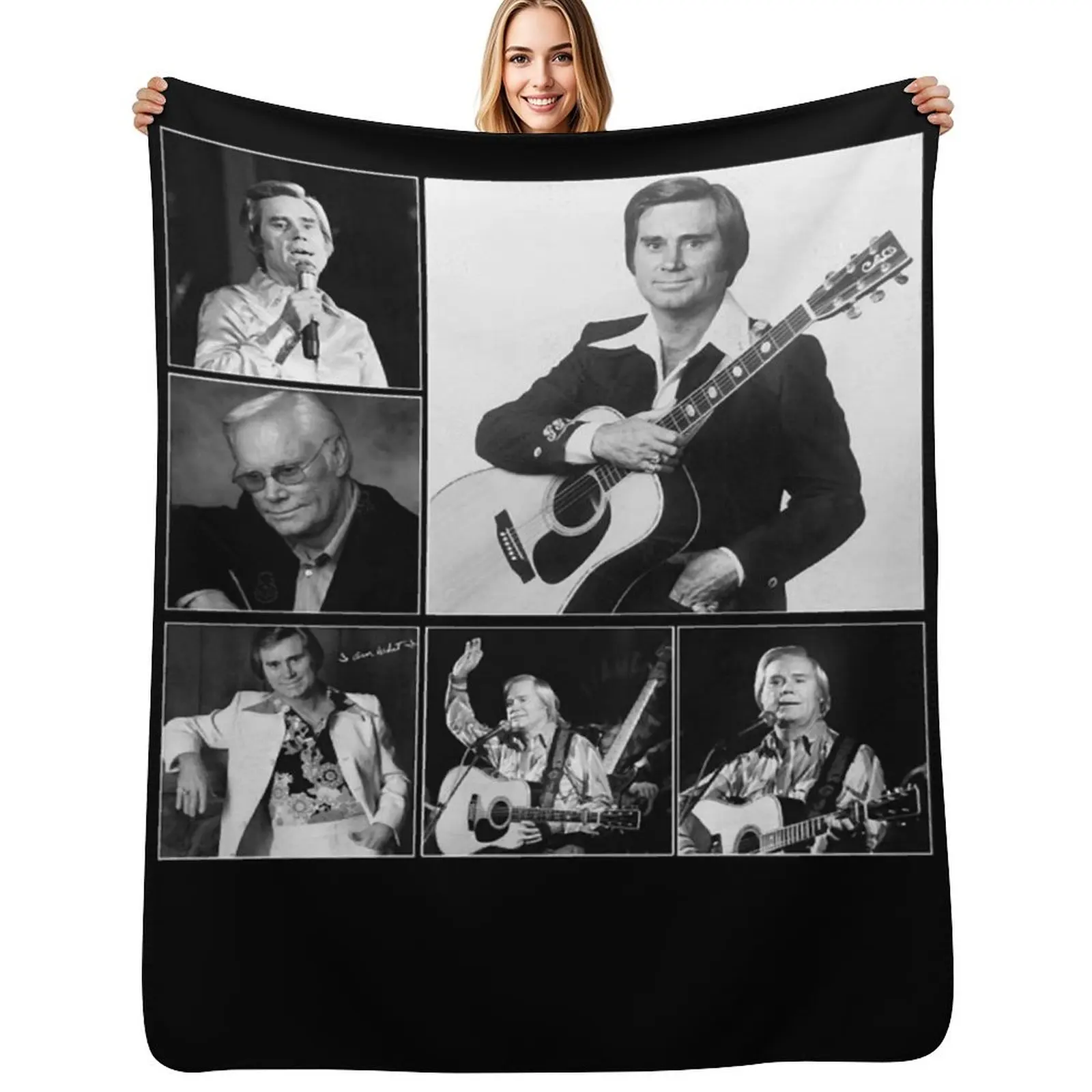 

Vintage George s Jones Love Gifts For Womens Mens Throw Blanket Soft Beds Camping Plush Bed Blanket