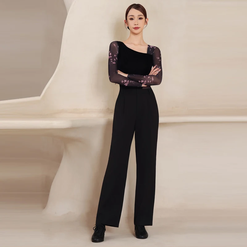 ผู้ใหญ่เสื้อผ้าเต้นรำสมัยใหม่ผู้หญิงชุดเต้นรำละตินบอดี้สูทกางเกงเต้นรำบอลรูมผู้ใหญ่แทงโก้ซัลซ่าชุดเต้นรำละติน DW11190