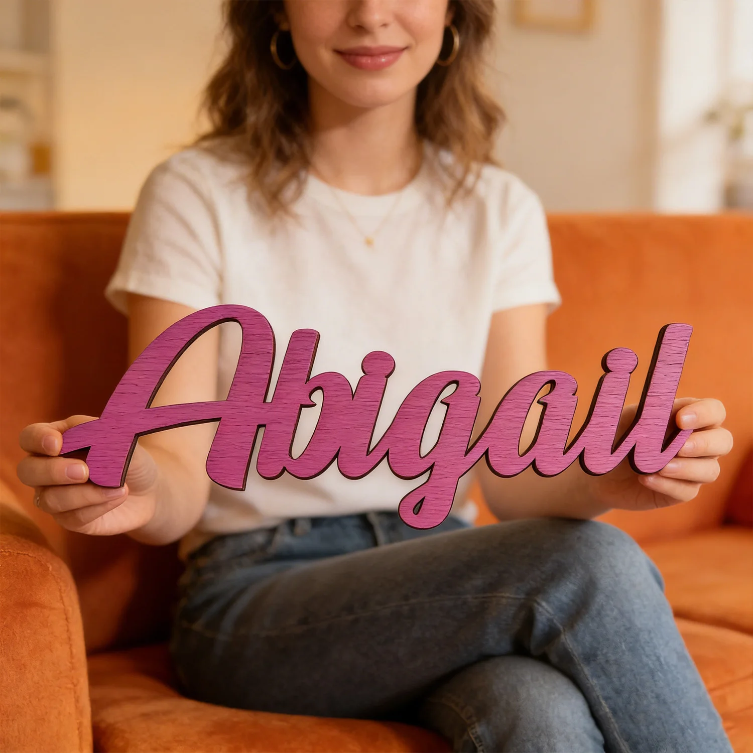1pc Personalized wooden surname brand, Customizable names, dates, and greetings, Colorful Graffiti,Wall Art And Room Decor, view 4