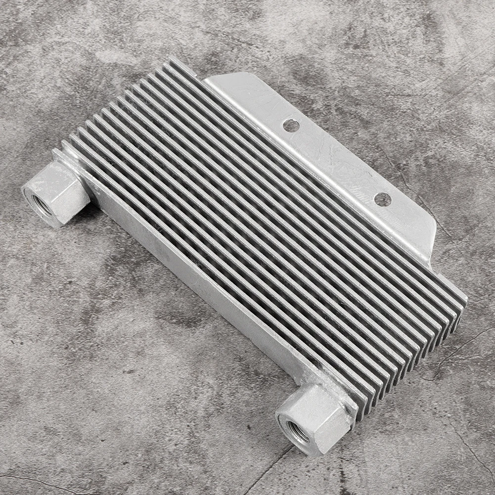 Motorcycle Modification Accessory Oil Cooler Silver Aluminum Alloy Engine Oil Cooler Radiator 15 Rows Universal Motorcycle Parts