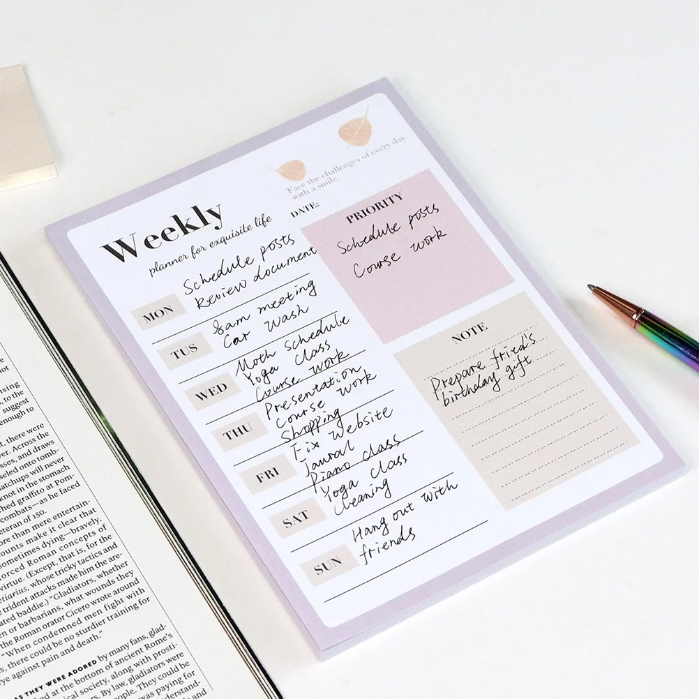 Blocco note Blocco note Carta da lettere liscia Cancelleria per adulti Home Office School Blocco note multifunzione