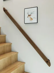 Wooden stair handrails solid wood against the wall corridors attic villas homes kindergartens non-slip indoor and outdoor