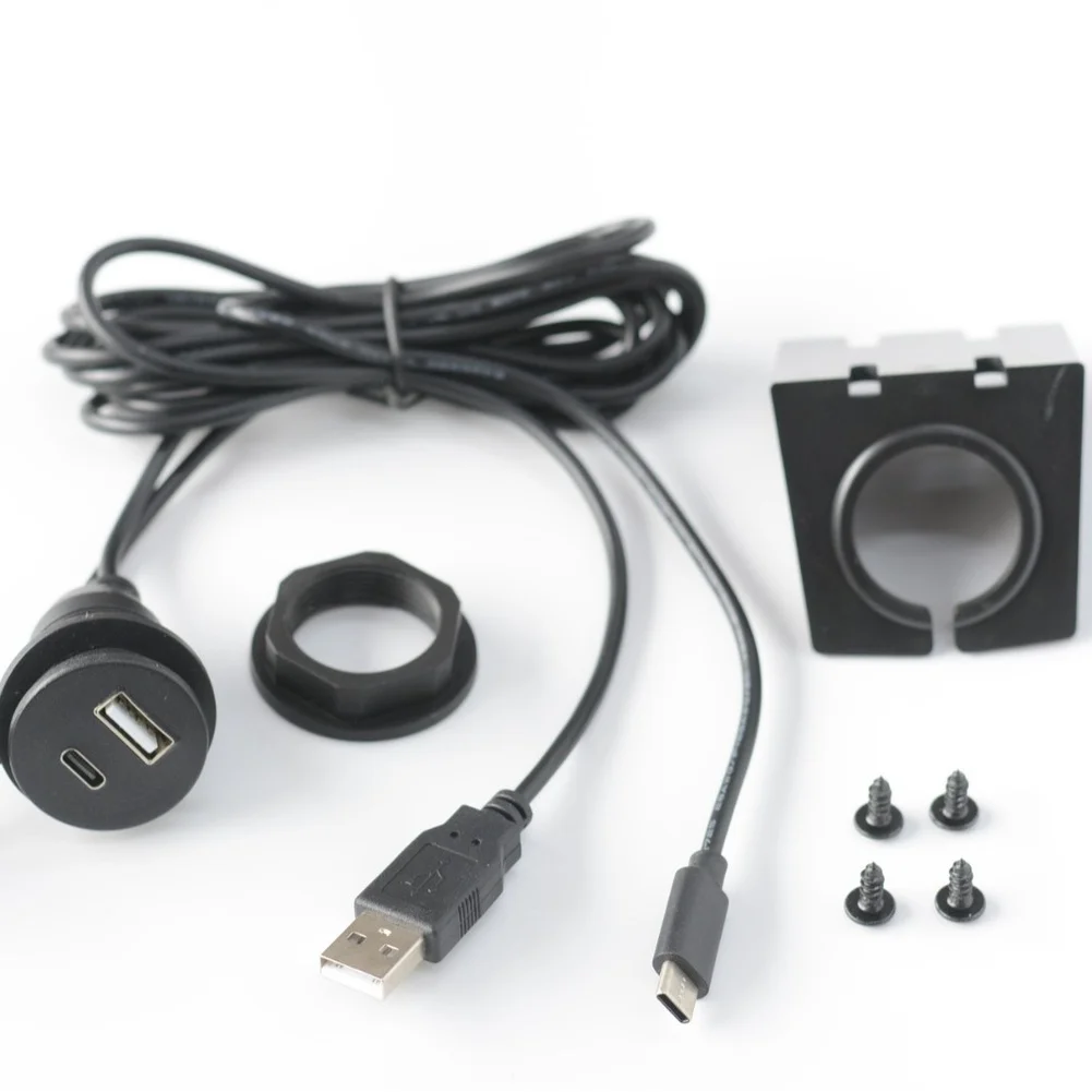 For Car Panel Mount 3.0 Extension Cord with Interface for Audio System Integration and Data Transfer For Car Panel