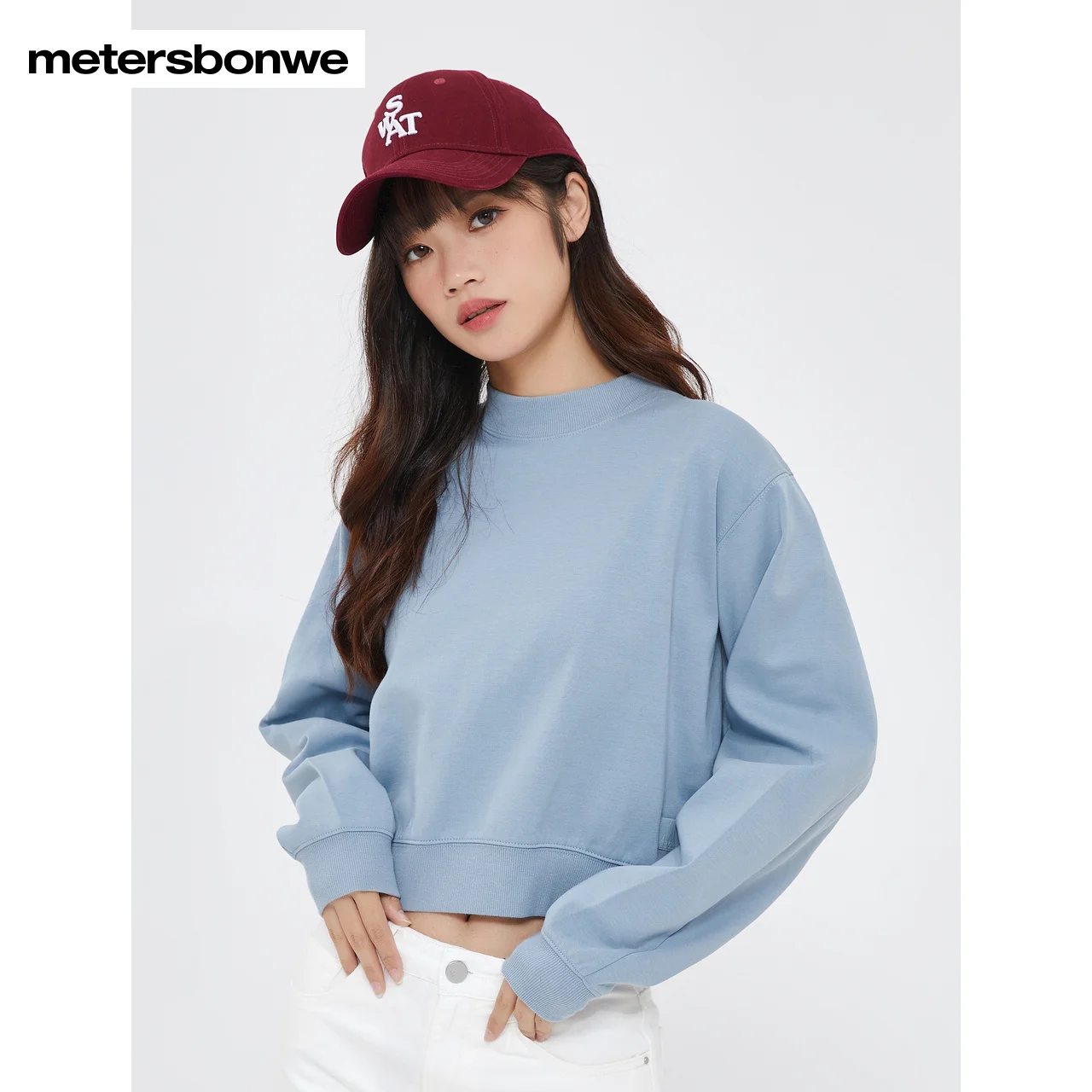 Metersbonwe Hoodie Women Spring Autumn Basic Pullover Ladies Classic Fit Solid Color Top Brand High Quality