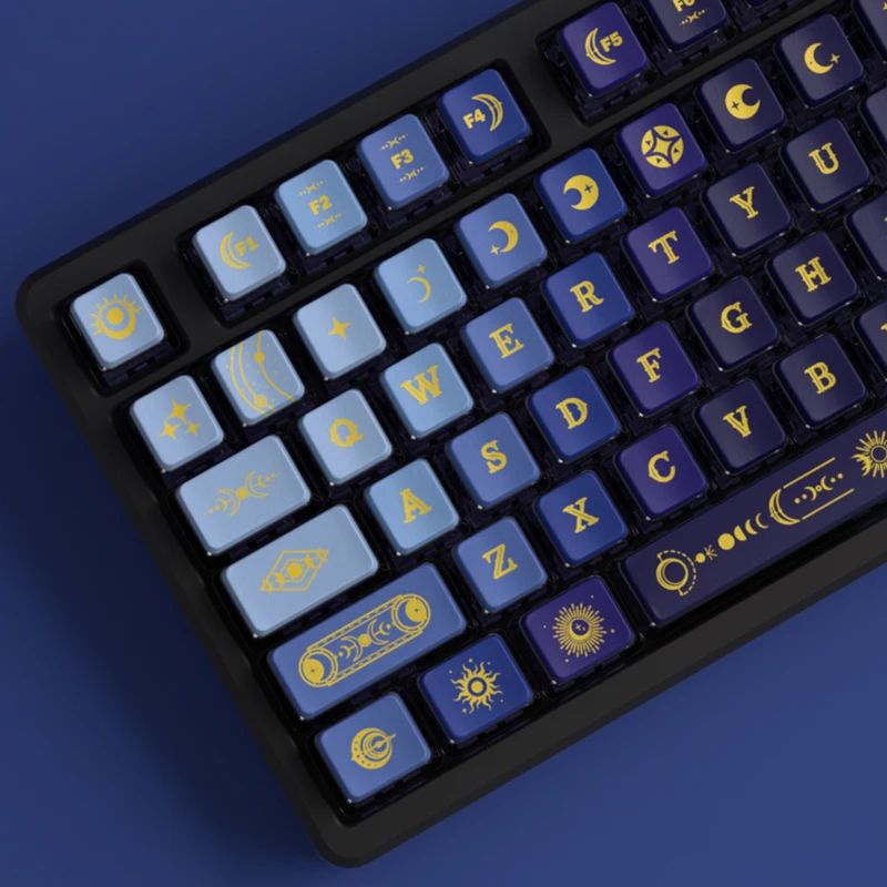 star lua keycaps retroiluminados para teclado mecanico 5 sided dye sub pbt pc perfil oem pudim jogos personalizado 01