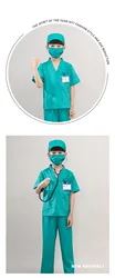 Toddler's Children's Boys' and Girls' Retrograde Dance Costume White Coat Nurse's Suit Little Doctor's Surgical Suit