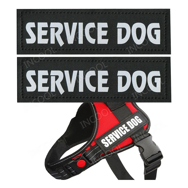 Service Dog Patch Tactical Combat Therapy in Training Dog Reflective Badge Hook Back Patches For Dogs Pets Harness Vest