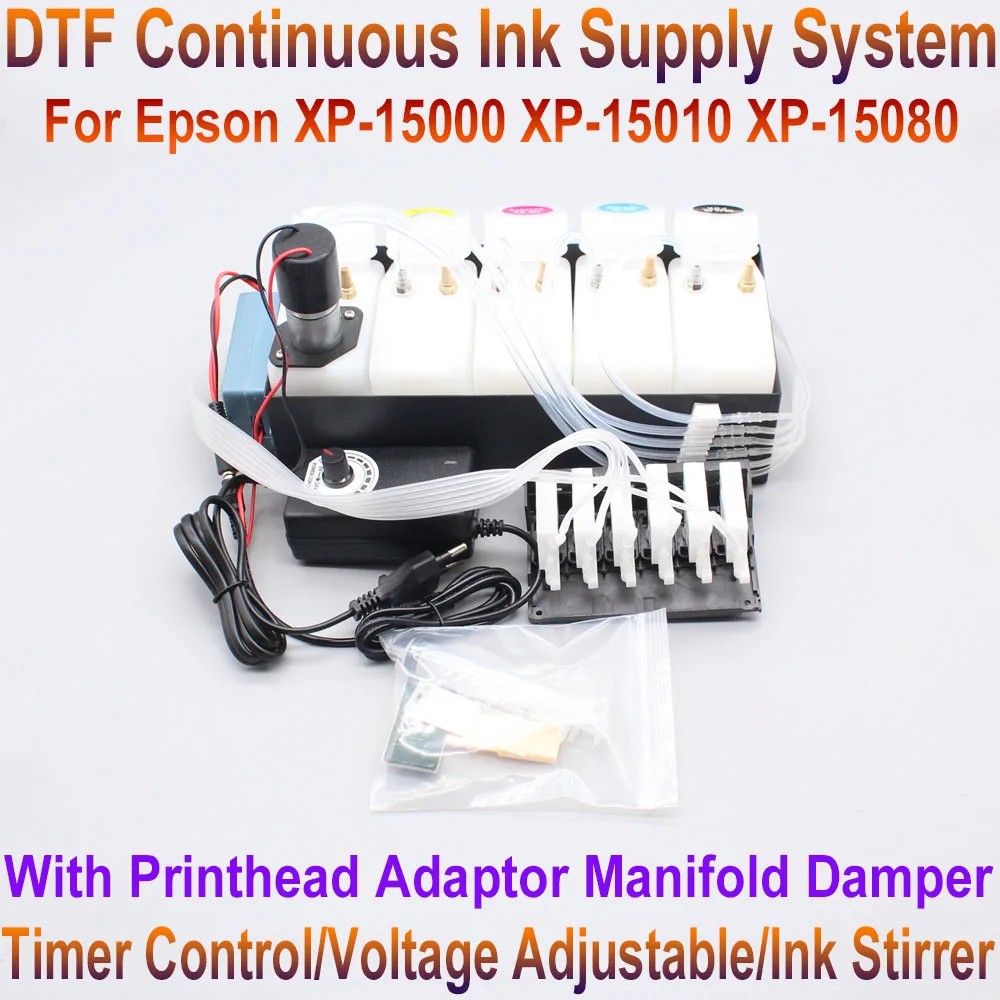 XP-15000 CISS System Convert Xp15000 Printer White Ink Mixer Timer To DTF Kit With Printhead Manifold Dampers For Epson XP 15000