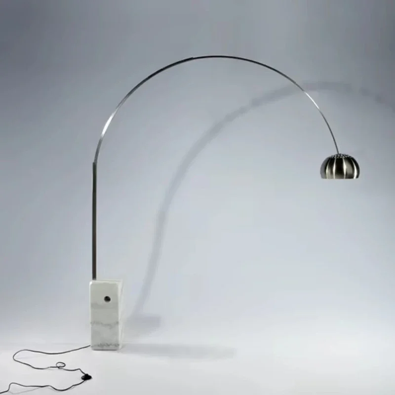 Marble base curved floor lamp curved marble base fishing lamp floor