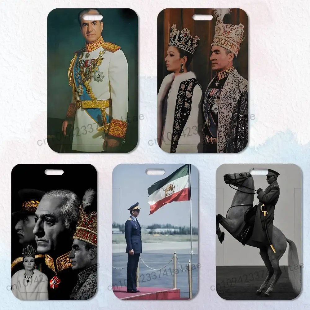 

Mohammad Reza P-Pahlavi Iran Poster Card Holder Lanyard Camera Neck Strap Credit Card Case ID Badge Credentials Protection