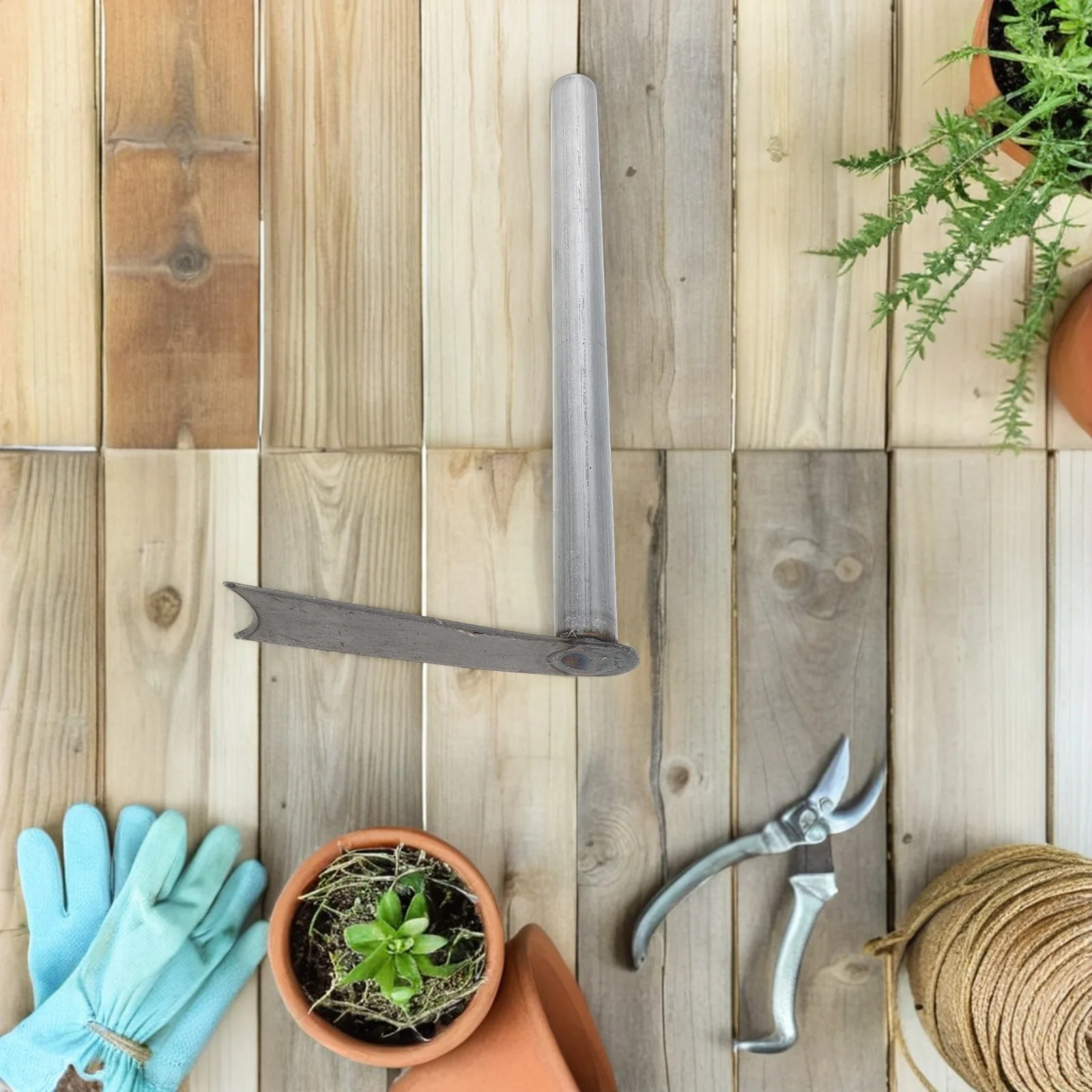 

Lightweight Iron Garden Hoe, Compact Hand Cultivator For Weeding Digging Soil Loosening, Raised Bed Vegetable Garden Tool,