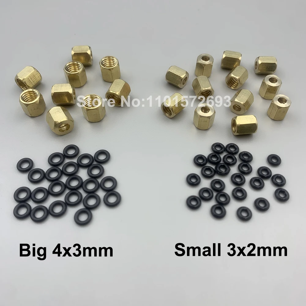 20PCS Copper Nut O Ring Screw For DX4 DX5 DX7 5113 4720 XP600 TX800 i3200 Printhead Printer Ink Damper Dumper Connector Adapter