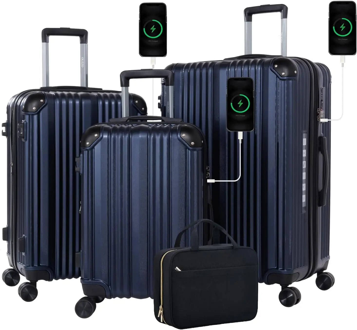 Luggage,Luggage Sets 3 Piece,Travel Carry-On Luggage With Usb Port,Hard Sided Luggage With Spinner Wheels,20/24/28-Inch