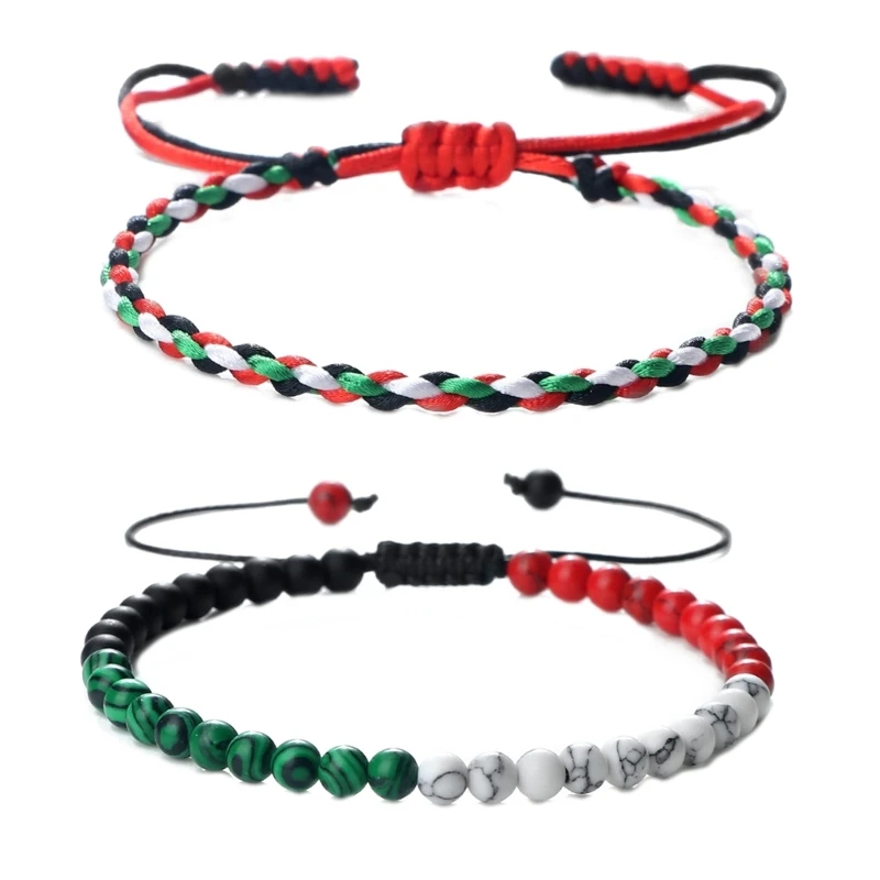 Fashionable Watermelon Cotton Hand Rope Portable Bracelet Sturdy Wristband Jewelry Accessory for Outdoor Activities N58F