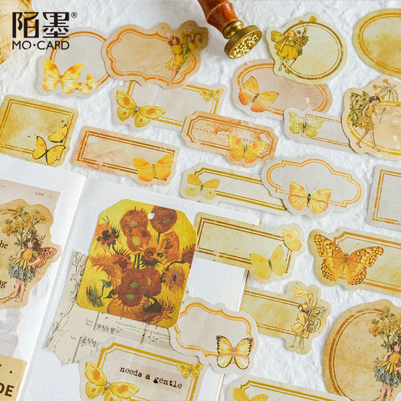 40pcs/lot Kawaii Scrapbook Stickers Butterfly Tags Scrapbooking Supplies diary Planner Decorative Craft Stationery Sticker