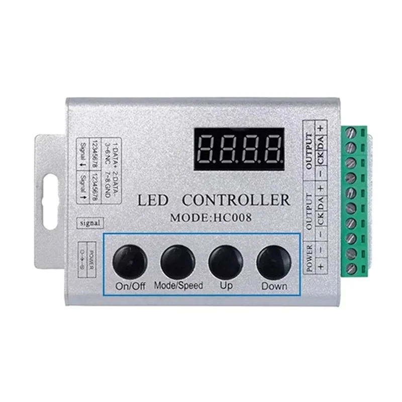 Exquisite-HC008 Programmable LED Controller 133 Effect Mode RF Control 2048 LED Pixel For WS2811 WS2812 RGB LED Strip Light Tape