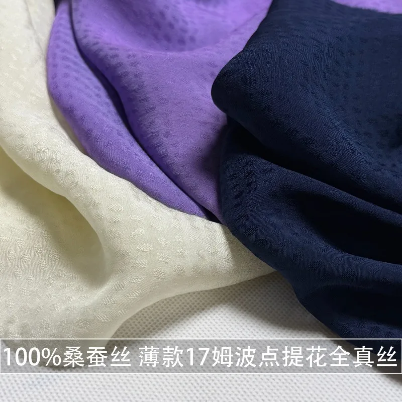 1meter-white-purple-navy-blue-thin-polka-dot-jacquard-silk-fabric-shirt-dress-silk-satin-fabric