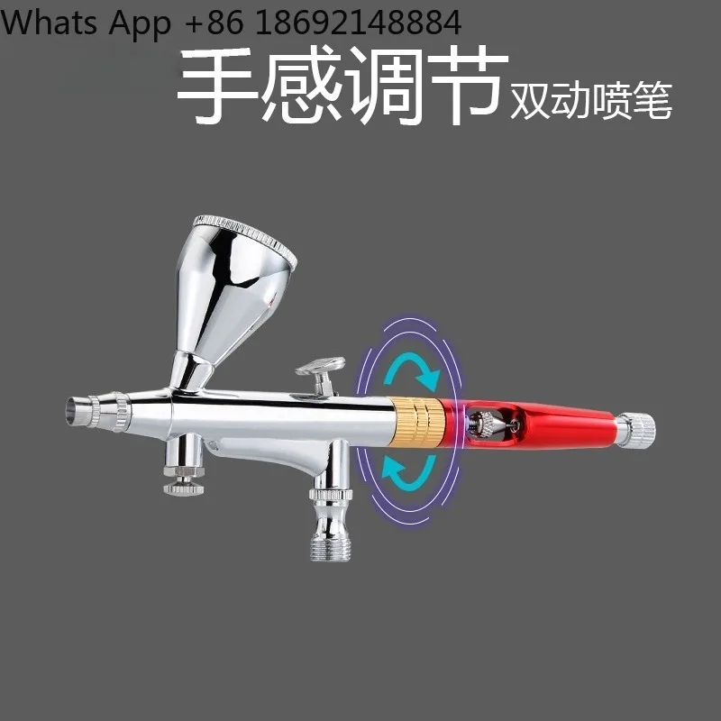 Feel adjustment Double action with air outlet adjustment 0.3mm tattoo nail art painting model airbrush