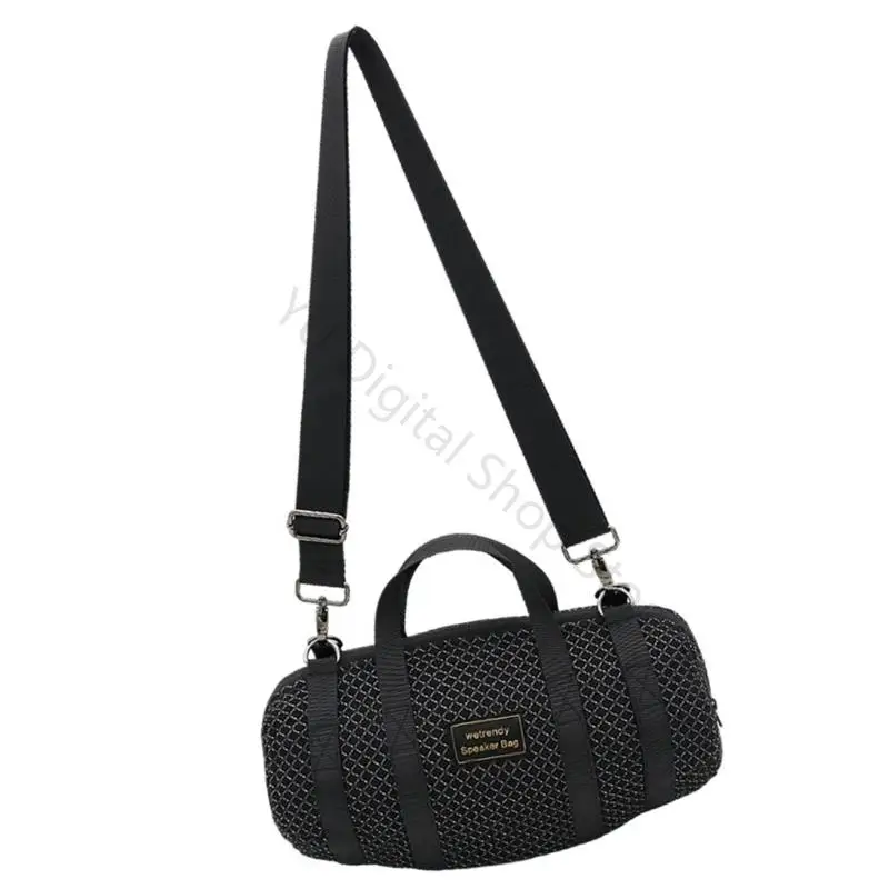 96BA Tragbare Lautsprecher-Reisetasche mit Tragegriff, abnehmbarer Schultertragetasche und schwarzem Aufbewahrungsdesign für – Detail 10