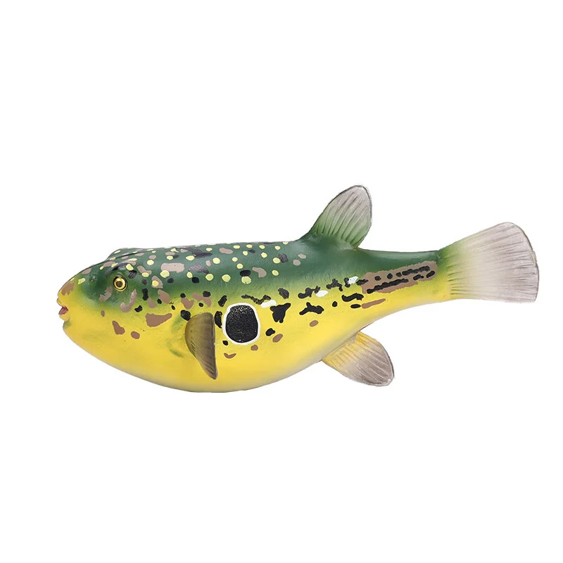 Puffer Fish Model Kids Playset Kid Toy Aquarium Ornament  Action Figure Ocean Fish Sculpture Sea Life Cognitive Toy Fish Toy