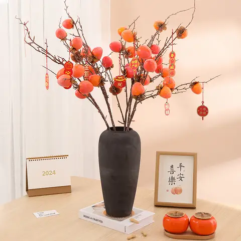 시뮬레이션 플랫 감 웨딩 장식, 시뮬레이션 과일 촬영 장식, 시뮬레이션 부케 홈 장식, 인공 식물