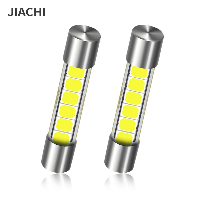 jiachi 100pcs White 29mm 2835 SMD Fuse Vanity Mirror Light Bulb Festoon LED Light Car Interior Sun Visor Vanity Light