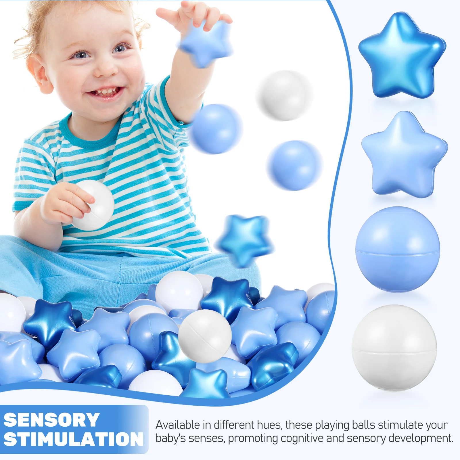 

100 Pcs Ball Pits Balls Toddler Toys Bulk for Kids Toddlers Shapes Bit