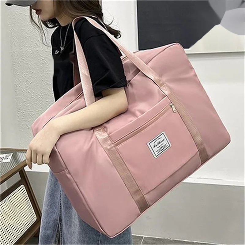 Bolsas de viaje plegables de gran capacidad para hombre y mujer, bolso de mano impermeable para equipaje, bolso de viaje, bolsa de hombro de almacenamiento para gimnasio y Yoga